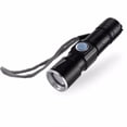 thumbnail image 2 of Naiovety Linterna recargable por USB, luz LED, linterna de bolsillo profesional para exteriores, pequeñas linternas de emergencia para ciclismo Estufas de camping Oro, 2 of 6