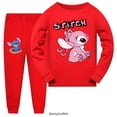 thumbnail image 3 of Disney-Pijama de punto para niños y niñas, ropa de dormir de manga larga, conjuntos de pijamas de algodón para niños de 2 a 15 años, primavera y otoño, 3 of 4