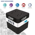 thumbnail image 3 of Regulador de Voltaje CDP RU-AVR604 600VA/300W AVR Supresor de Picos 4 Salidas + 4 USB, 3 of 4