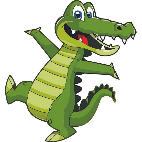 Snake and Ladder Crocodile Animal Cartoon Character Wall Art Decal Vinyl Sticker Girls Boys Room Bedroom Nursery Kindergarten House Fun Home Decor Removable Adhesive Sticker Peel and Stick 10x8 inch