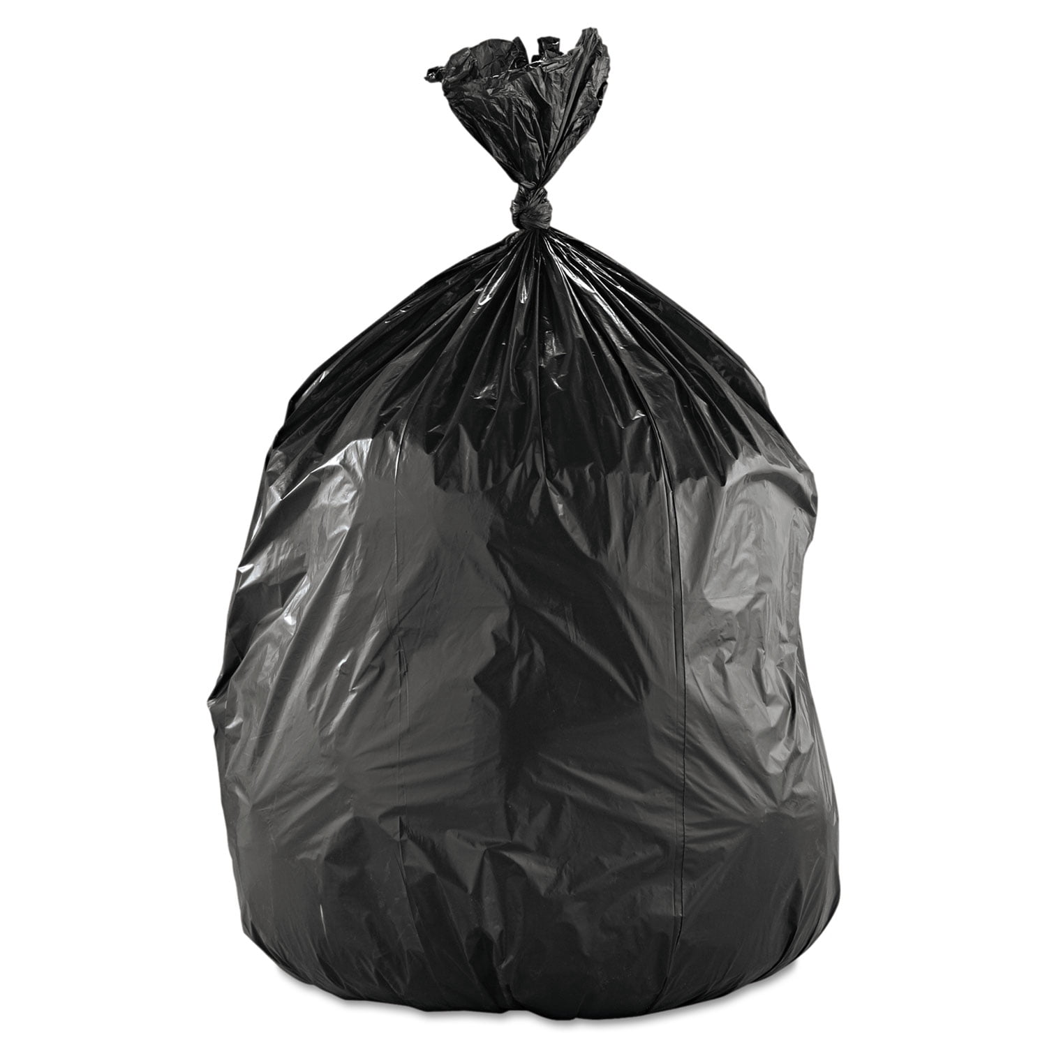 Boardwalk® Low Density Repro Can Liners, 60 Gal, 1.2 Mil, 38" X 58", Black, 100/carton