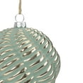 thumbnail image 3 of Northlight 4" Green and Gold Glass Ball Christmas Ornament, 3 of 5