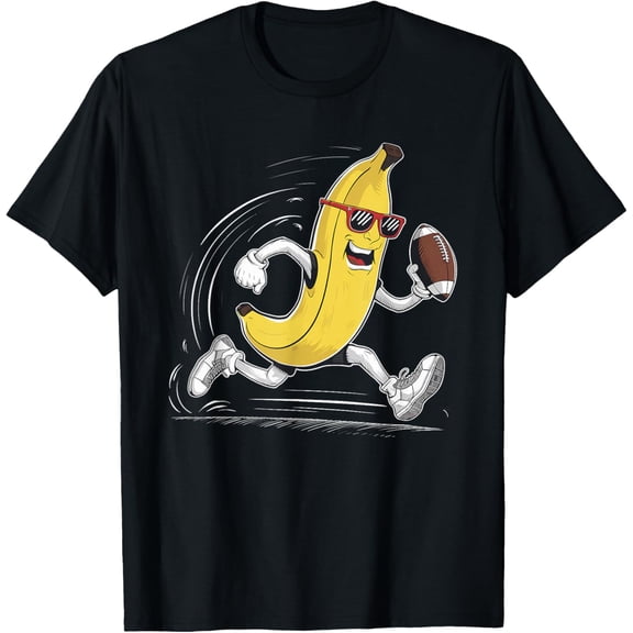 Bananas Player Fruit Sport Cute Banana American Football T-Shirt