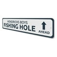 thumbnail image 4 of Fishing Hole Novelty Sign, Metal Wall Decor - 4x18 inches, 4 of 4