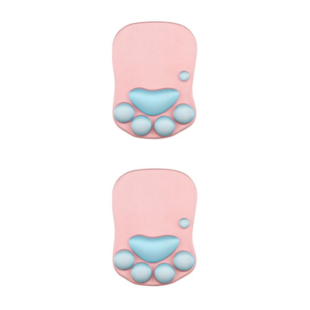 Wweixi Unique Mouse Mat With Wrist Support For Safe And Comfortable Cute And Stylish DS-011 pink blue 2Set