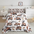 thumbnail image 2 of Castle Fairy Cartoon Firefighter Car Queen Comforter Set,Fire Truck Bedding Comforter Set, 2 of 8