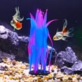 thumbnail image 3 of Soft Silicone Glowing Aquatic Artificial Seaweed Aquarium Kelp for Fish Tank Decoration Blue, 3 of 7