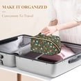 thumbnail image 3 of FORMRS Makeup Bag Travel Cosmetic Organizer for Women Fold Flat Zipper Pouch with Handle, Forest Mushroom Pattern, 3 of 8