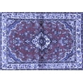 thumbnail image 1 of Ahgly Company Machine Washable Indoor Rectangle Persian Blue Traditional Area Rugs, 7' x 9', 1 of 4
