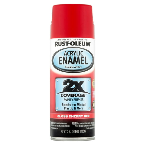 Red, RustOleum Automotive Acrylic Enamel 2X Gloss Spray Paint, 12 Oz
