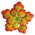 thumbnail image 2 of Flores de metal para decoración de pared, decoración de pared de metal para colgar en interiores y exteriores, hogar, , cocina, dormitorio, sala d naranja Macarena escultura de arte de pared, 2 of 7