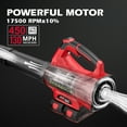 thumbnail image 5 of PowerSmart 40V Cordless Leaf Blower, 450 CFM 130 mph, Includes 2 x 2.0Ah Batteries & Chargers, 5 of 7