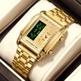 thumbnail image 2 of Bestwin Watch Wholesale Square Luxury Fashion Wristwatch Original Men's Quartz Wrist Watch - Luxury Waterproof Fashion Business Casual Sport Watches with Luminous Calendar Analogue Face, 2 of 4