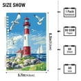 thumbnail image 3 of WOBOGO Coastal Lighthouse Notebook College Horizontal Grid Paper Ink Spill Resistant Water Resistant Cover 8.3x5.7x0.4in, 3 of 8