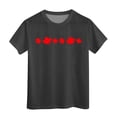thumbnail image 1 of TIEVOSA T-Shirt à Manches Courtes pour Filles de la Fête du Canada, T-Shirt d'Été à Col Rond, Coupe Décontractée, Chandails de Base, 3 à 13 Ans, 1 of 3