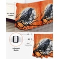 thumbnail image 3 of Halloween Crow Bed Skirt Moon Branches Orange Classic Retro Art Bed Skirts California King Size 16 Inch Drop, Wrap Around Dust Ruffle&nbsp;Bedskirt with Adjustable Elastic Belt for Queen Size Beds, 3 of 7