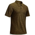 thumbnail image 4 of Mens Workout Shirts Stretch Fit Moisture Wicking Summer Gym Shirts Button Up Short Sleeve Muscle Running Athletic Tops, 4 of 5