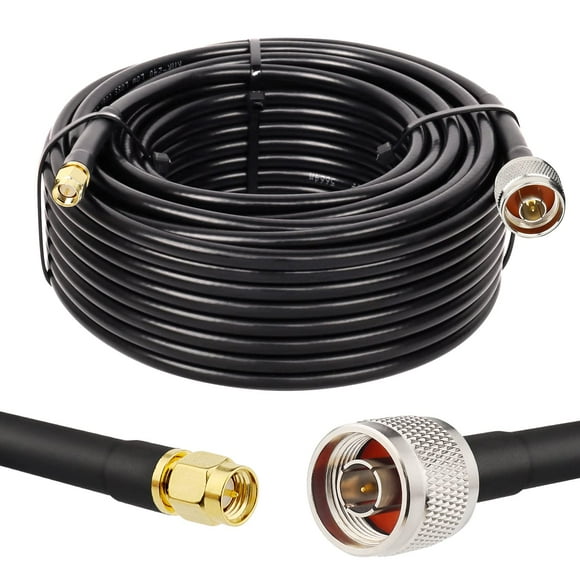 MOOKEERF SMA to N Cable 75ft KMR240 N Male to SMA Male Cable Low Loss Type N to SMA Cable 50 Ohm