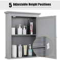 thumbnail image 5 of YANG2 Bathroom Cabinet with Mirror, Mirrored Wall-Mounted Storage Medicine Cabinet w/Single Door & Adjustable Shelf in 5 Positions, Multipurpose Wall Cabinet for Bathroom-Grey, 5 of 9