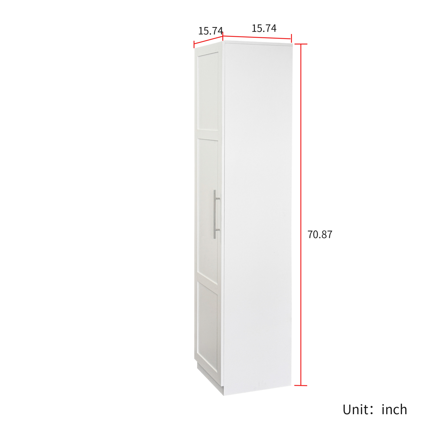 Lisonu 71" Freestanding Kitchen Pantry Cabinet, Tall Storage Cupboard with 6 Shelves and 12 Door Racks, Ideal for Food and Appliance Storage, Walnut