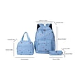 thumbnail image 2 of HUISZJ 3Pcs Strawberry Printed School Backpack, Students Bookbags Set with Lunch Box, Cute Daypack Bag Set for Women College (Light Blue), 2 of 7