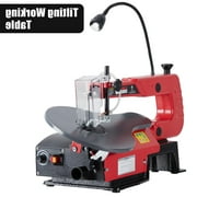 M optimized 16-Inch Variable Speed Scroll Saw with LED Light, Easy-Access Blade Changes and Extra-Large Adjustable Tilting Work Table, Red