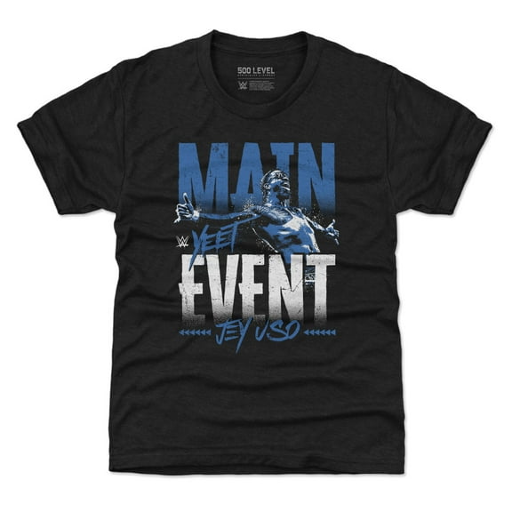 Youth 500 Level Heather Black Jey Uso Main Event T-Shirt