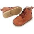 thumbnail image 3 of Toddler Boys Girls Boots Waterproof Leather Lace Up Ankle Anti-Slip Rubber Sole Baby Hiking Boots(Toddler/Little Kid), 3 of 7