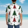 thumbnail image 4 of Kll Men'S Hawaiian Shirt Short Sleeve Button Down Beach Shirts-Buffalo Plaid Christmas Trees, 4 of 7