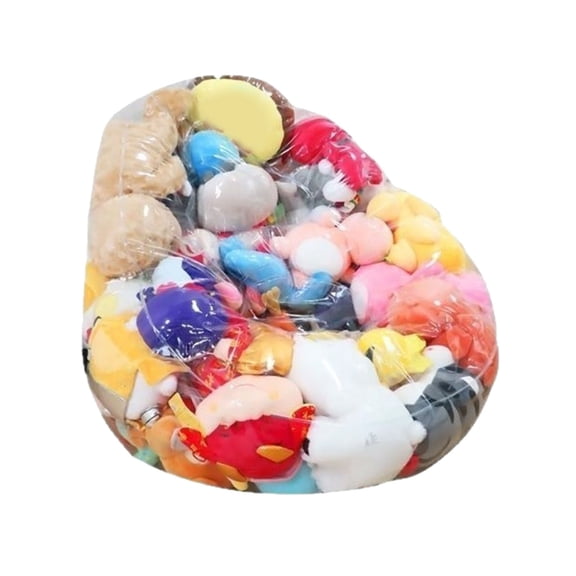 Misright High Capacity Clear Plush Toy Bean Bag Chair Organizers Holds 100 Plus