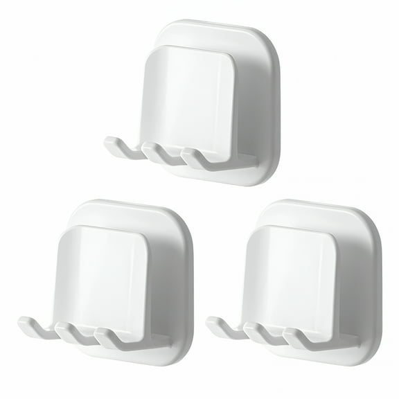 ACDANC 3 Pcs Self-Adhesive Toothbrush Holder Wall Mount Bathroom Rack Organizer Cup Set,Toothbrush Holders Wall Mounted