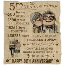 Best 50th Wedding Anniversary Blanket Gifts for Couple Parents Ideas 60"x50"