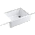 thumbnail image 2 of Kohler 6487-0 Whitehaven Self-Trimming apron front single-basin sink with tall apron In White, 2 of 2