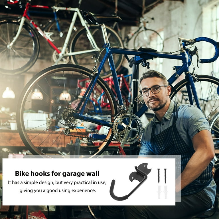 2pcs Garage Hook Storage Utility Hook Garage Bike Hook Garage Organization Tool, Size: 20X11X2CM, Black