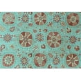 thumbnail image 1 of Ahgly Company Indoor Rectangle Abstract Light Blue Modern Area Rugs, 2' x 5', 1 of 4