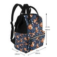 thumbnail image 2 of Xecao Cute Foxes print Large Capacity Nappy Bag is a multi-functional waterproof travel backpack, perfect as a nursing bag or mummy backpack for women, 2 of 6