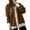 Brown, variant on UYISJ Women's Casual Loose Knitted Cardigan Long Sleeve Open Front Blocked Color Button Down Oversized Sweater Coats L