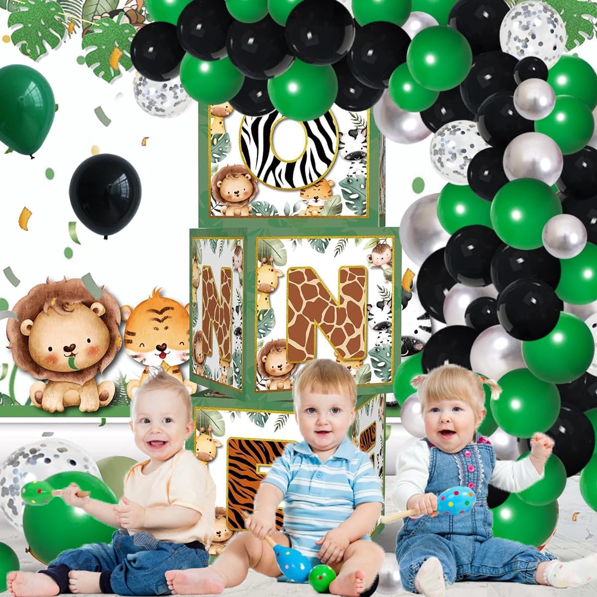 Dark Green Black Silver Balloon Garland Arch - Dark Green Black Balloons Green Silver Balloons Footaball Balloons for Birthday Baby Shower 2025 Graduation Retirement Football Party Decorations
