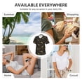 thumbnail image 5 of Honeii Christmas Gold Deers1 Print Women's Classic V-Neck T-Shirt,Womens Fashion Tops,Stylish Everyday Top for Women, Casual Summer Spring Outfits Clothes-Small, 5 of 5