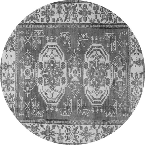 Ahgly Company Indoor Round Persian Gray Traditional Area Rugs, 6' Round