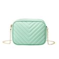 thumbnail image 1 of Bolso pequeño cruzado de cuero PU mini cartera verde aqua, 1 of 8