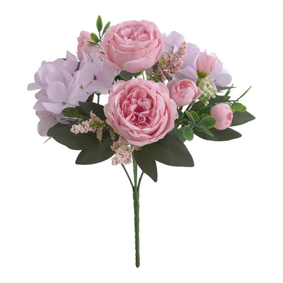 Silk Flower Arrangement - Artificial Rose Bouquet for Wedding Decor & Home Decoration, Realistic Fabric Floral Centerpiece, JKODE