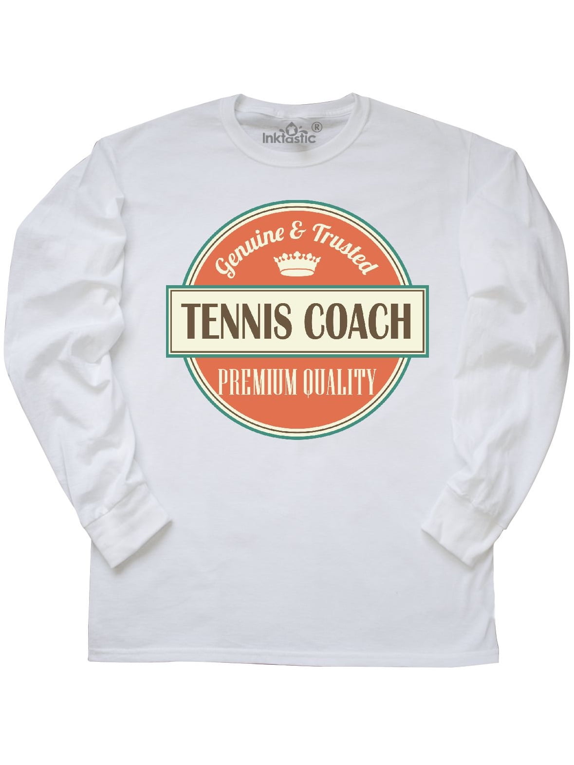 Inktastic Tennis Coach Funny Gift Idea Long Sleeve T-Shirt 