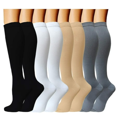 Compression Socks (8 pairs) For Women & Men 15-20mmHg - Best Medical,Running,Nursing,Hiking,Recovery & Flight Socks A - Color 5 S/M (US Women 6 - 10 / US Men 6 -