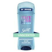 Secret Outlast Antiperspirant Deodorant for Women, Clear Gel, Unscented, 3.4 oz