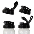 thumbnail image 3 of reCAP® Mason Jar Pour Carry-Loop Lid, Regular Mouth, Black, 4-Pack, Made in the USA, 3 of 5