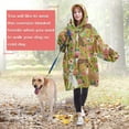 thumbnail image 4 of Cute Boxer Dog and Flowers Florals Wearable Oversized Blanket,Wearable Blanket Hoodie for Adults,Cozy Hooded Blankets with Super Pockets,Super Warm Fuzzy Pullover for Women & Men, 4 of 6