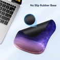 thumbnail image 4 of TECKNET BASICS Mouse Pad with Wrist Support, Ergonomic Gaming Mouse Pad for Pain Relief, Non-Slip Waterproof Desk Pad for Office, Study & Laptop, Dark Purple Galaxy, 4 of 8
