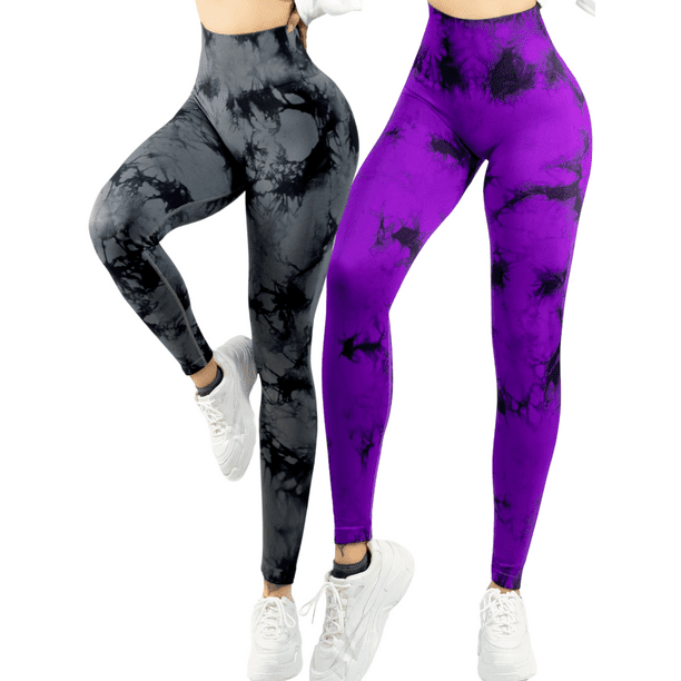 Set De Dos Leggings Deportivos Tie-Dye Mujer para Yoga y Gym Comodidad y Estilo