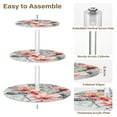 thumbnail image 4 of Wobogo Pink Watercolor Flower 3 Tier Acrylic Cake Stand with Clear Round Hold for Wedding Holiday Birthday Baby Shower Tea Party, 4 of 8